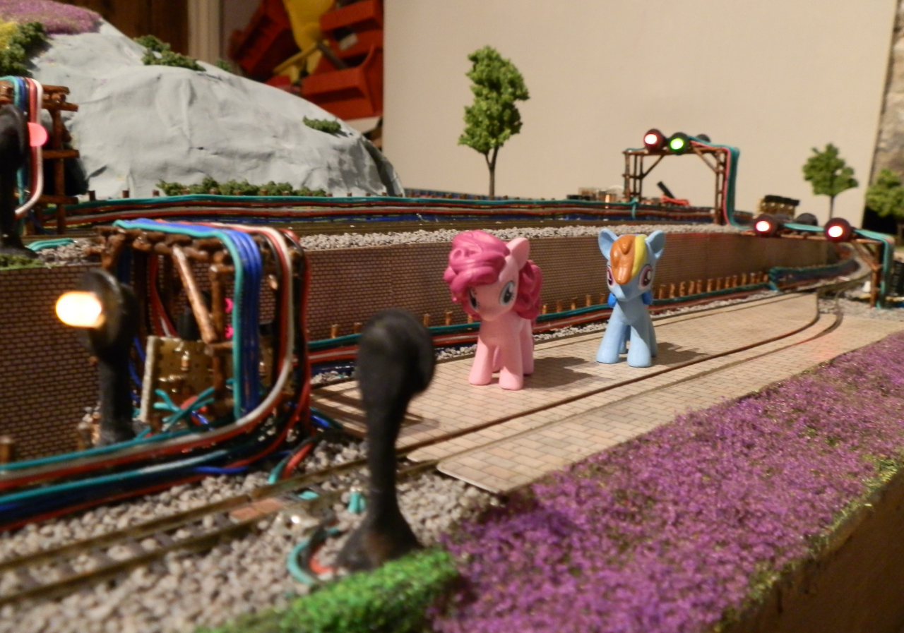Ponies on the model railway